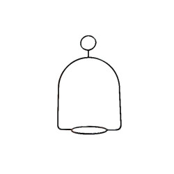Suspension cloche h.35cm pour 1 pot diam 16cm de Jany France dans Support de pot