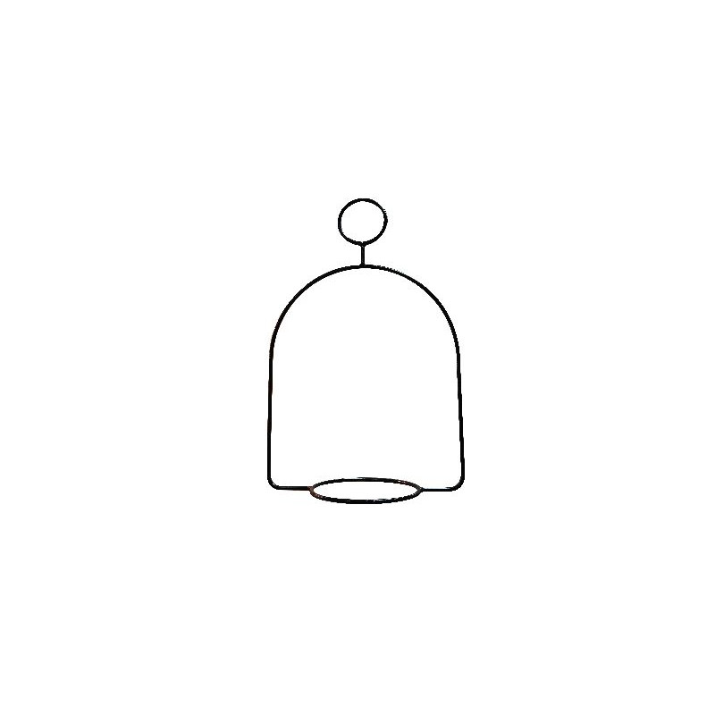 Suspension cloche h.35cm pour 1 pot diam 16cm de Jany France dans Support de pot