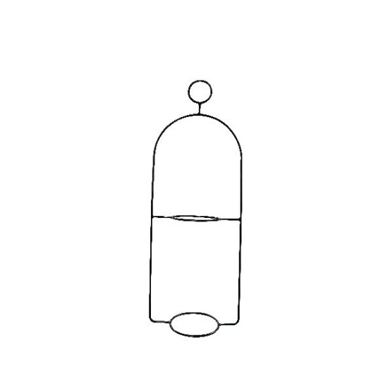 Suspension cloche h.70cm pour 2 pots diam 16cm de Jany France dans Support de pot