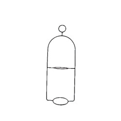 Suspension cloche h.70cm pour 2 pots diam 16cm de Jany France dans Support de pot