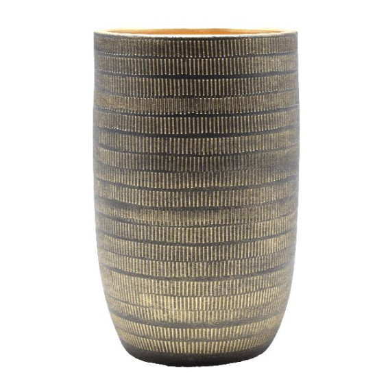/Vase d19 h30cm ceramique noir/or amelia de Jardinerie Bordeaux Libourne Gironde dans Cache-pot et pot déco