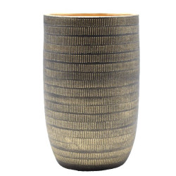 /Vase d19 h30cm ceramique noir/or amelia de Jardinerie Bordeaux Libourne Gironde dans Cache-pot et pot déco