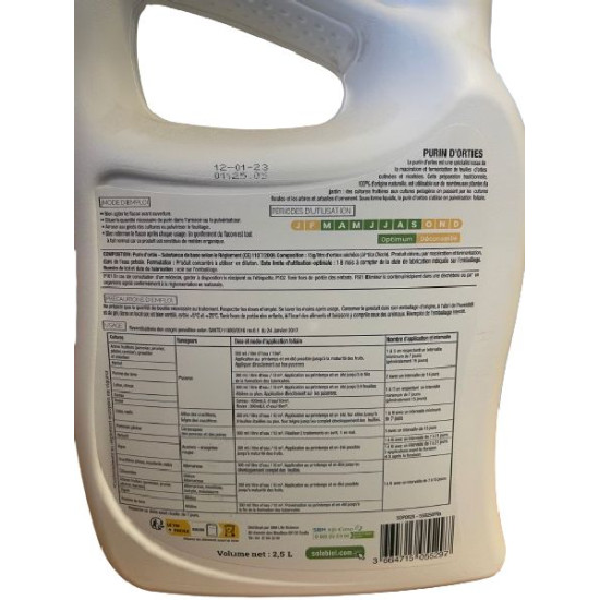 Purin d'orties concentré 2.5l de BHS - Produit pour les plantes dans Purins de plantes