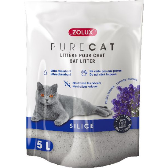 Litiere purecat silice parfumée 5l de Zolux - Produit pour animaux dans Litiere pour chats