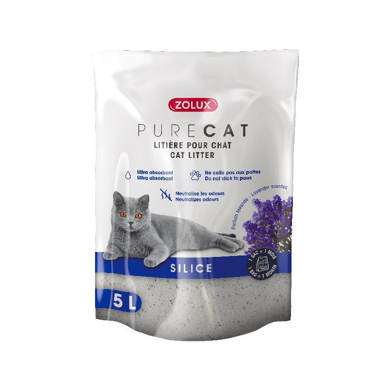 Litiere purecat silice parfumée 5l de Zolux - Produit pour animaux dans Litiere pour chats