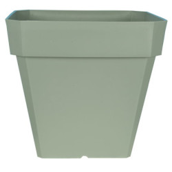 Pot soleilla carre 40 vert argile -pot riviera de Riviera - fabricant de Pots à reserve d'eau et sans réserve dans Pots en pl...