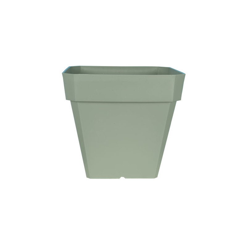 Pot soleilla carre 40 vert argile -pot riviera de Riviera - fabricant de Pots à reserve d'eau et sans réserve dans Pots en pl...