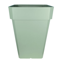 Pot soleilla carre h53 vert argile -pot riviera de Riviera - fabricant de Pots à reserve d'eau et sans réserve dans Pots en p...