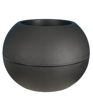 Pot granit Noir Boule D40 - Élégance Riviera, en plastique pour Décoration et Jardin de Riviera - fabricant de Pots à reserve...