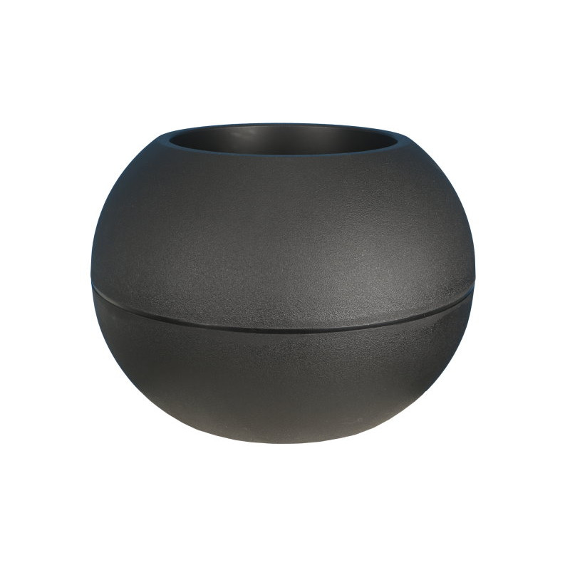 Pot granit Noir Boule D40 - Élégance Riviera, en plastique pour Décoration et Jardin de Riviera - fabricant de Pots à reserve...