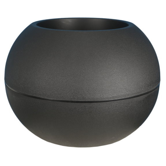 Pot granit Noir Boule D50 - Élégance Riviera, en plastique pour Jardin et Décoration de Riviera - fabricant de Pots à reserve...