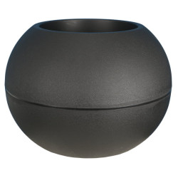 Pot granit Noir Boule D50 - Élégance Riviera, en plastique pour Jardin et Décoration de Riviera - fabricant de Pots à reserve...