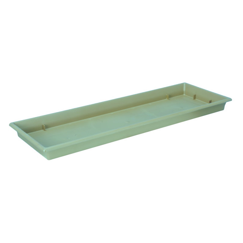 Plateau jardiniere 50 vert argile - riviera de Riviera - fabricant de Pots à reserve d'eau et sans réserve dans Jardinieres