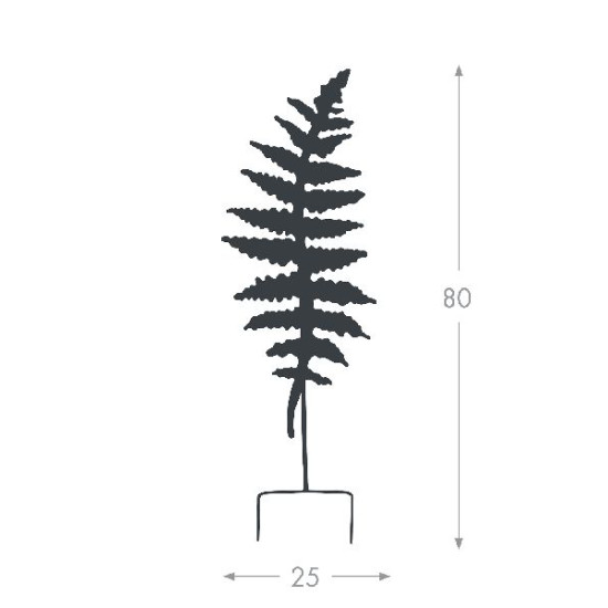 Déco métal à planter fougère 25x70 anthracite de Louis moulin, décoration pour le jardin dans Statue pour le jardin