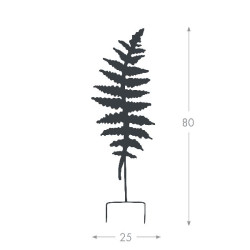 Déco métal à planter fougère 25x70 anthracite de Louis moulin, décoration pour le jardin dans Statue pour le jardin