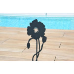 Déco métal à planter coquelicot 22x70 anthracite de Louis moulin, décoration pour le jardin dans Statue pour le jardin