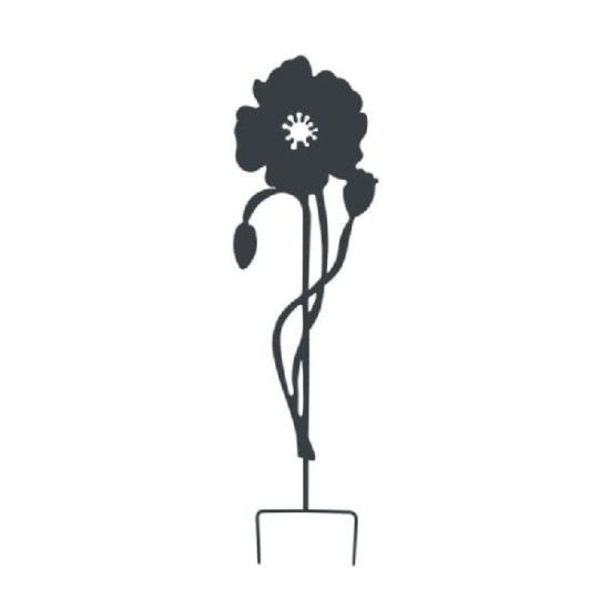 Déco métal à planter coquelicot 22x70 anthracite de Louis moulin, décoration pour le jardin dans Statue pour le jardin