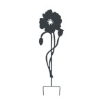 Déco métal à planter coquelicot 22x70 anthracite de Louis moulin, décoration pour le jardin dans Statue pour le jardin