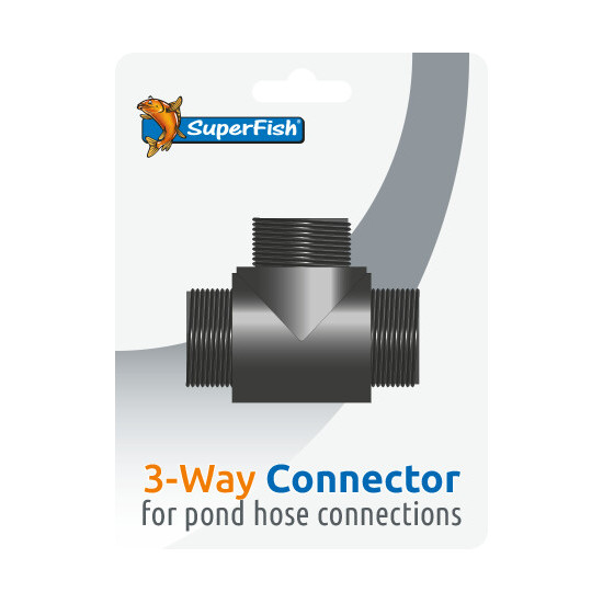 Bassin 3 sorties connector blister 1 pcs de Superfish - Aquadistri - accessoires pour aquarium et bassin dans Filtre pour bassin