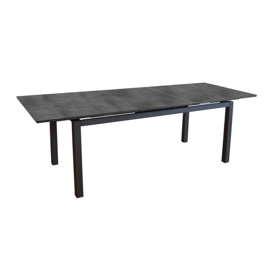 Table Hivao Auto Hpl 180/240X90 Graphite de Proloisirs - Océo - table et fauteuil et mobilier de jardin dans Table de jardin