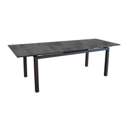 Table Hivao Auto Hpl 180/240X90 Graphite de Proloisirs - Océo - table et fauteuil et mobilier de jardin dans Table de jardin