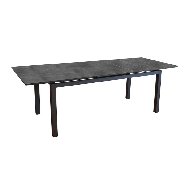 Table Hivao Auto Hpl 180/240X90 Graphite de Proloisirs - Océo - table et fauteuil et mobilier de jardin dans Table de jardin