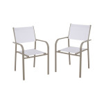 Fauteuil Duca Creme/Chine Blanc de Proloisirs - Océo - table et fauteuil et mobilier de jardin dans 💺 Fauteuil pour l'exterieur