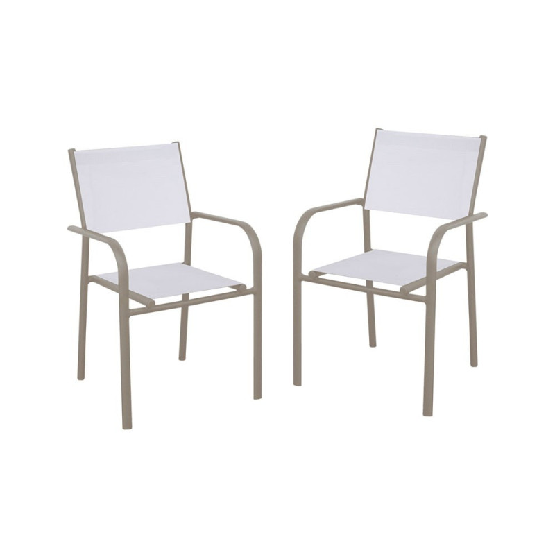 Fauteuil Duca Creme/Chine Blanc de Proloisirs - Océo - table et fauteuil et mobilier de jardin dans 💺 Fauteuil pour l'exterieur
