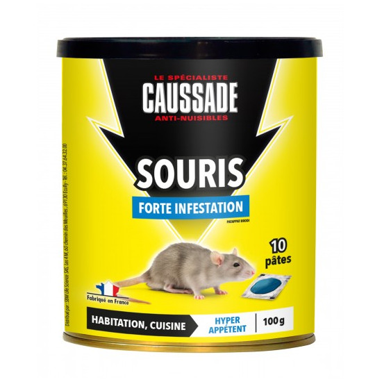 Souris - pat'appât forte infestation 100g de Caussade - anti rats et souris dans 🐁 Raticide / souricide
