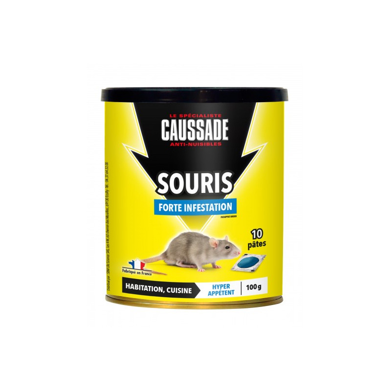 Souris - pat'appât forte infestation 100g de Caussade - anti rats et souris dans 🐁 Raticide / souricide
