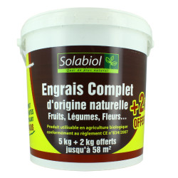 Engrais complet solabiol seau 5kg + 2kg offerts de Solabiol - traiement bio pour plantes dans Engrais Granulé pour plantes