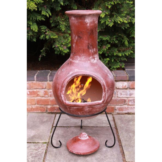 Cheminée mexicaine collima extra large rouge de Jardinerie Bordeaux Libourne Gironde dans 🔥 Brasero - chauffe terrasse