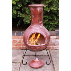 Cheminée mexicaine collima extra large rouge de Jardinerie Bordeaux Libourne Gironde dans 🔥 Brasero - chauffe terrasse