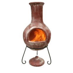 Cheminée mexicaine collima extra large rouge de Jardinerie Bordeaux Libourne Gironde dans 🔥 Brasero - chauffe terrasse