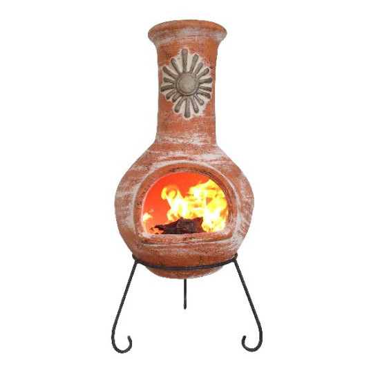 Cheminée mexicaine soleil extra large orange de Jardinerie Bordeaux Libourne Gironde dans 🔥 Brasero - chauffe terrasse