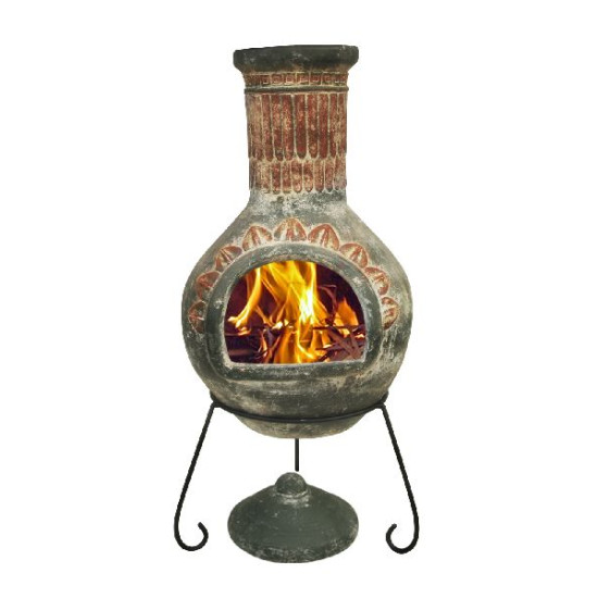 Cheminée mexicaine plumas extra large verte de Jardinerie Bordeaux Libourne Gironde dans 🔥 Brasero - chauffe terrasse