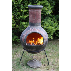 Cheminée mexicaine plumas extra large verte de Jardinerie Bordeaux Libourne Gironde dans 🔥 Brasero - chauffe terrasse