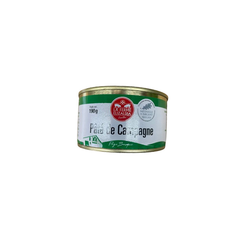 PATE CAMPAGNE PORC 190G de La ferme Elizaldia dans 🥔 Apéritifs à manger
