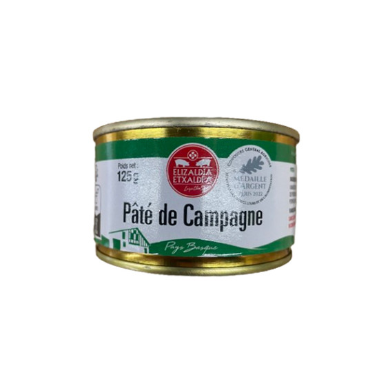 PATE CAMPAGNE PORC 125G de La ferme Elizaldia dans 🥔 Apéritifs à manger