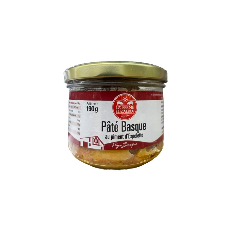 PATE BASQ. P.ESP PORC 190G de La ferme Elizaldia dans 🥔 Apéritifs à manger