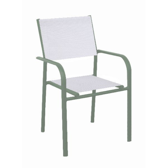 Fauteuil Duca Amande/Chine Blanc de Proloisirs - Océo - table et fauteuil et mobilier de jardin dans 💺 Fauteuil pour l'exterieur