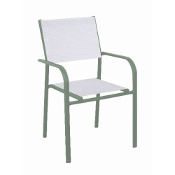Fauteuil Duca Amande/Chine Blanc de Proloisirs - Océo - table et fauteuil et mobilier de jardin dans 💺 Fauteuil pour l'exterieur