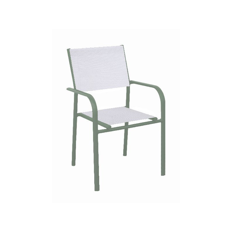 Fauteuil Duca Amande/Chine Blanc de Proloisirs - Océo - table et fauteuil et mobilier de jardin dans 💺 Fauteuil pour l'exterieur