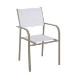 Fauteuil Duca Creme/Chine Blanc de Proloisirs - Océo - table et fauteuil et mobilier de jardin dans 💺 Fauteuil pour l'exterieur