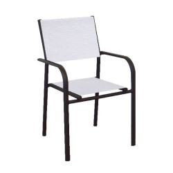 Fauteuil Duca Graphite/Chine Blanc de Proloisirs - Océo - table et fauteuil et mobilier de jardin dans 💺 Fauteuil pour l'exte...