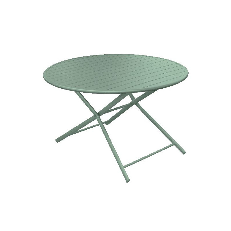 Guéridon globe ø 120 amande de Proloisirs - Océo - table et fauteuil et mobilier de jardin dans Table de jardin