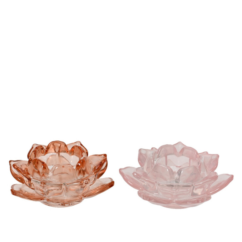 /Photophore fleur rose d12 de Kaemingk - deco de la maison dans Photophore
