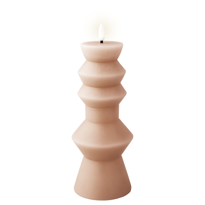 /Bougie led rose clair/blanc chaud h23 d8.4 de Kaemingk - deco de la maison dans 🕯️ Bougies et encens