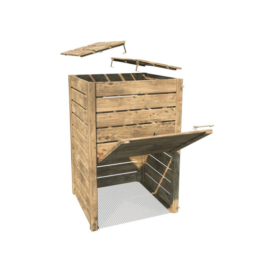 Composteur en Bois Converto 350L - Écologique et Pratique pour Votre Jardin de Forest Style - produits en bois pour le jardin...