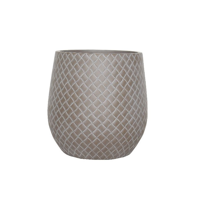 Pot rond corium taupe terrafibre 43.5 de Jardinerie Bordeaux Libourne Gironde dans autre pots